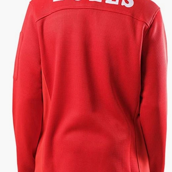Ultra Game NBA Red Fortune Big & Tall, Quarter Zipper, Fleece Pullover, Sz L - Picture 2 of 8